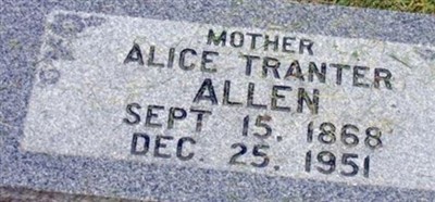 Alice Jane Tranter Allen on Sysoon