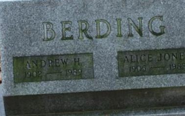 Alice Jones Berding on Sysoon