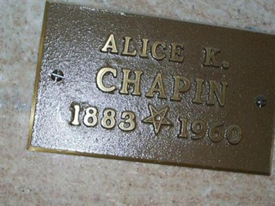 Alice K. Chapin on Sysoon