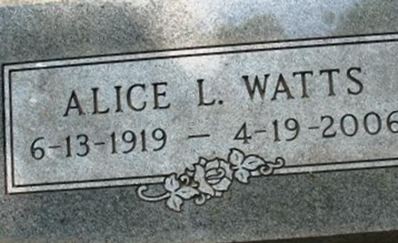 Alice L Watts on Sysoon