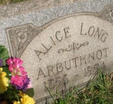 Alice Long Arbuthnot on Sysoon