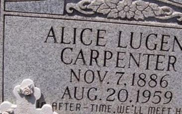 Alice Lugenne Phillips Carpenter on Sysoon