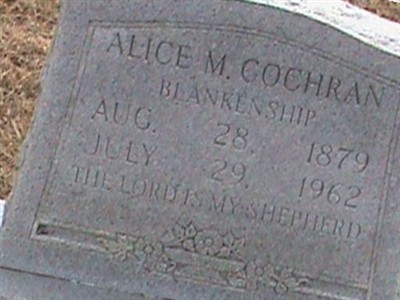 Alice M. Cochran Blankenship on Sysoon