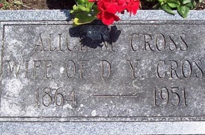 Alice M Cross on Sysoon
