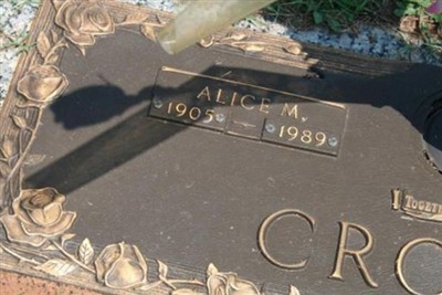 Alice M Crotts on Sysoon