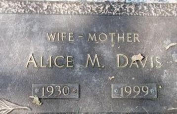 Alice M Davis on Sysoon