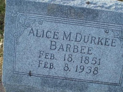 Alice M Durkee Barbee on Sysoon