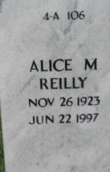 Alice M Reilly on Sysoon