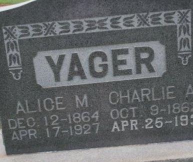 Alice M Yager on Sysoon