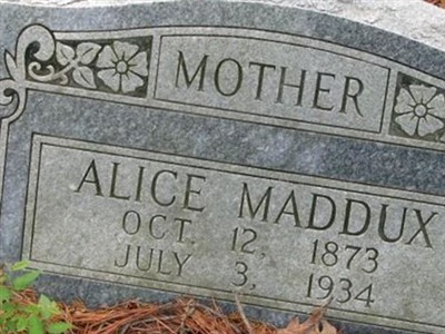 Alice Maddux on Sysoon