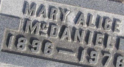 Mary Alice "Mamie" Conlin McDaniel on Sysoon