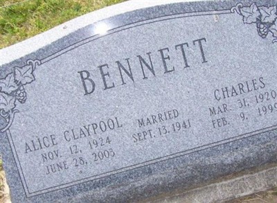 Alice Margaret Claypool Bennett on Sysoon
