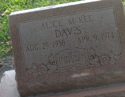Alice McKee Davis on Sysoon