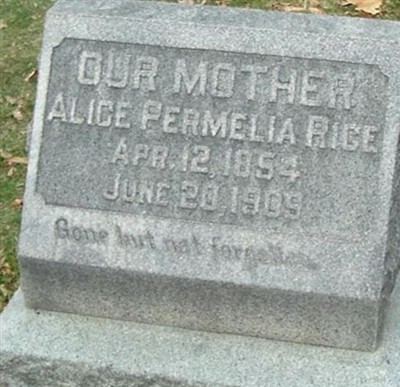 Alice Permelia Rice on Sysoon