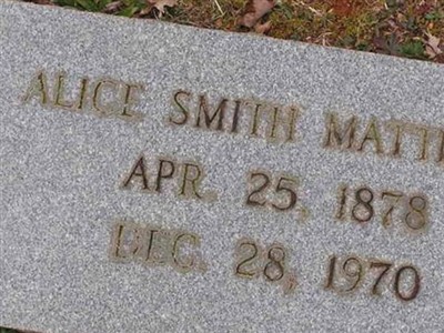 Alice Smith Matthews on Sysoon