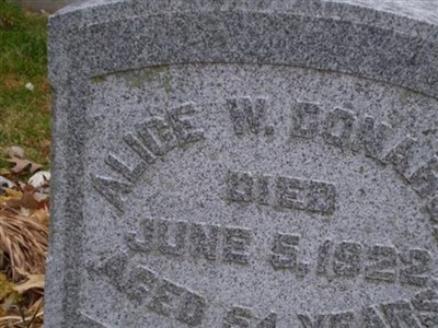 Alice W. Donahue on Sysoon