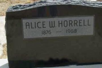 Alice W. Horrell on Sysoon