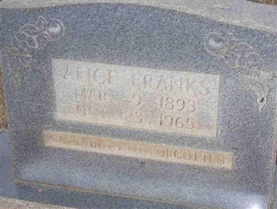 Alice Williams Franks on Sysoon