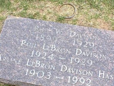 Aline LeBron Davison Haster on Sysoon