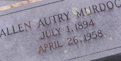 Allen Autry Murdock on Sysoon