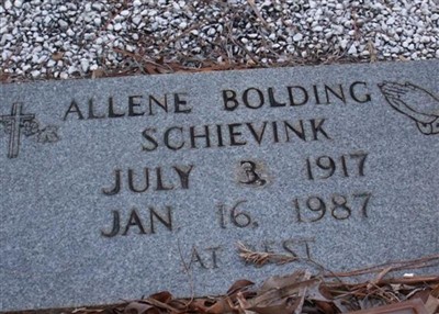 Allene Bolding Schievink on Sysoon