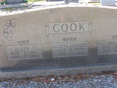 Allene Stanley Cook on Sysoon