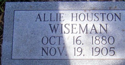 Allie Houston Wiseman on Sysoon