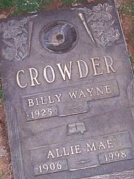 Allie Mae Crowder on Sysoon