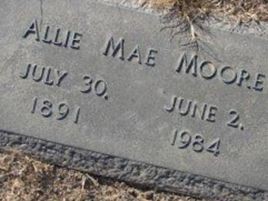 Allie Mae Moore on Sysoon