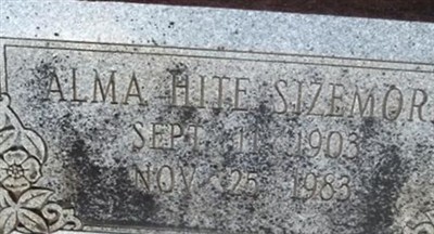 Alma Hite Sizemore on Sysoon