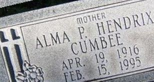 Alma Pittman Hendrix Cumbee on Sysoon