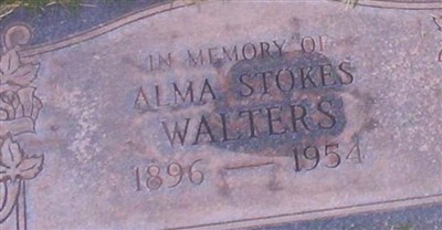 Alma Stokes Walters on Sysoon