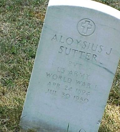 Aloysius J Sutter, Find a grave on Sysoon Aloysius J Sutter on Sysoon