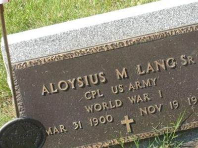 Aloysius M. Lang, Sr on Sysoon