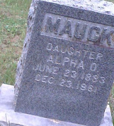 Alpha O. Mauck on Sysoon