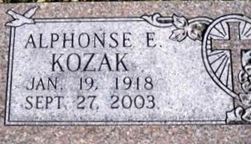 Alphonse E. Kozak on Sysoon