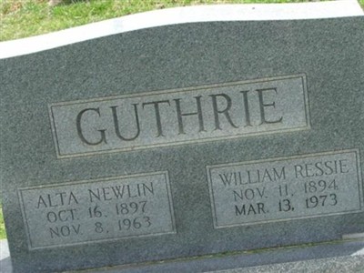 Alta Newlin Guthrie on Sysoon