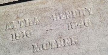 Altha Hendry on Sysoon