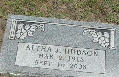 Altha J Hudson on Sysoon