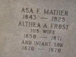 Althea A. Frost Mather on Sysoon