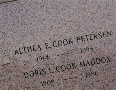 Althea E. Cook Petersen on Sysoon