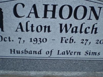 Alton Walch Cahoon on Sysoon