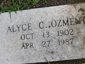 Alyce C Ozment on Sysoon