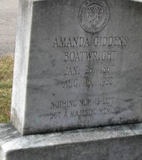Amanda Giddens Boatwright on Sysoon