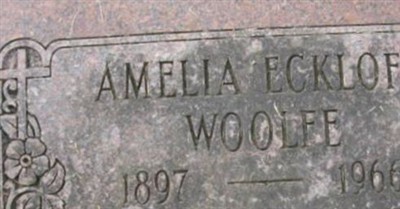 Amelia Eckloff Woolfe on Sysoon