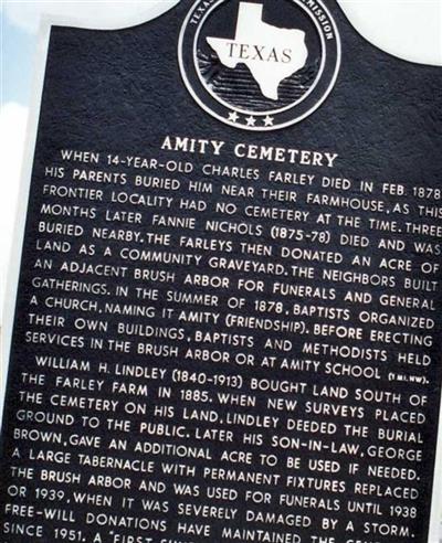 Amity Cemetery on Sysoon