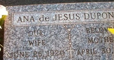 Ana de Jesus DuPont on Sysoon