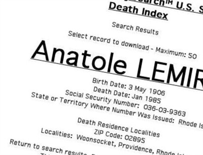 Anatole A. Lemire on Sysoon