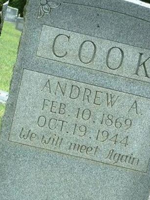 Andrew A Cook, Find a grave on Sysoon Andrew A Cook on Sysoon