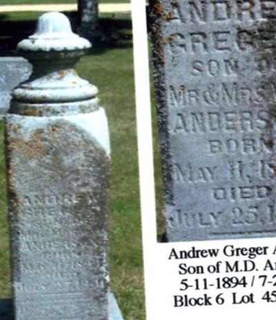 Andrew Greger Anderson on Sysoon